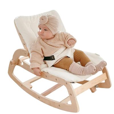 China Solid Wood Drop Boarding 4 Baby Bouncer Height Adjustable Baby Rocker Moms Baby Swing Baby Chairs for sale