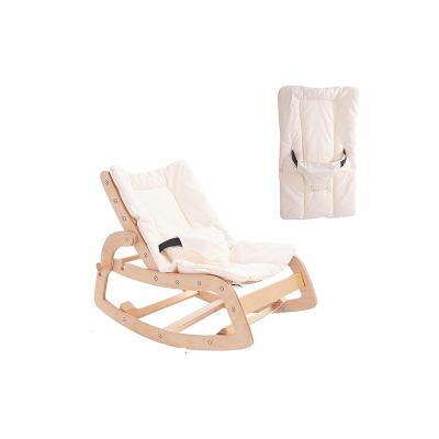 China New Arrival Solid Wood Ergonomic Children's Rocking Chair Infant Wood Baby Rocker Chair for sale