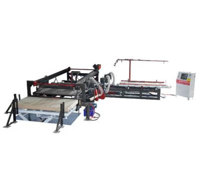 China Four Sides 4 Sides Wood Base Panel Automatic Edge Trimming Saw for sale