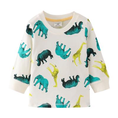 China HC Gabby Loop Kids Pocket T-Shirts Breathable Children Kids Long Sleeve Anti-Shrink Animal Shirt for sale