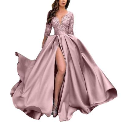 China Anti-Wrinkle HC Plus Shoulder Evening Dress Formal Party Wear Dresses One Size Ladies Long Formal Dresses For Women for sale