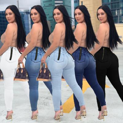 China HC QUICK DRY Wholesale Custom Women Clothes Plus Size Ripped Jeans Friend China Streetwear Pants Lightweight Cotton for sale