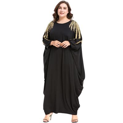 China HC 2021 Wholesale Rivet Sleeve Embroidered Abaya Dresses Muslim Women Anti-pilling Long Fashionable Islamic Clothing Long for sale