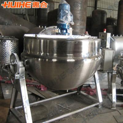 China Dairy Factory Steam Heating Tilting Lined Kettle Candy Cooking Lined Pot Cooking Pot for sale