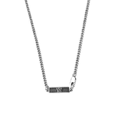 China FASHIONABLE Hot Selling Cubic Zirconia Jewelry Silver Initial Necklace for sale