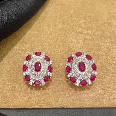 China New Romantic Style 925 Sterling Silver Luxury Patchwork Petal Earrings Female Stud Earrings for sale