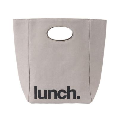 China Hotsale Waterproof Fashion Style Korean Logo Easy Grab Cotton Canvas Custom Insulated Cooler Bag Thermal Tote Lunch Bag for sale