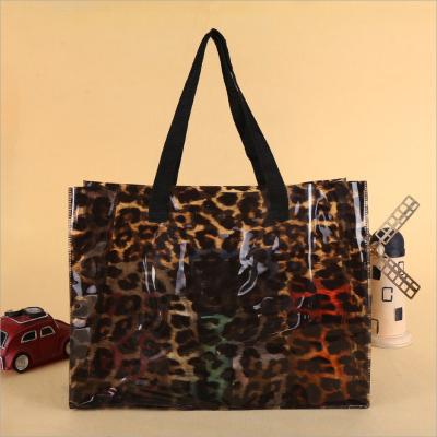 China Wholesale Custom Handled Printed Clear PVC Tote Bag With Long Handle for sale