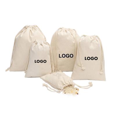 China Drawstring Backpack Wholesale Promotional Price Recyclable Logo Design Drawstring Bags Custom Made Personalized Muslin Cotton Canvas Small Drawstring Bag for sale