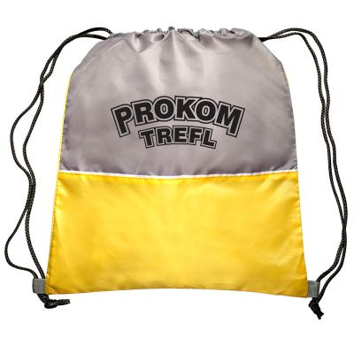 China Soft-Loop Recycled Waterproof Polyester Sports Bags Custom Print Ripstop Polyester Drawstring Bag Sport Gym Backpack With Your Logo for sale