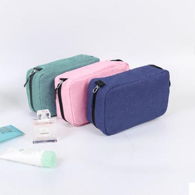 China Wholesale Fashion Blank Cotton Plain Canvas Cosmetic Bag Customized Travel Cotton Canvas Makeup Bag For Women for sale