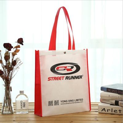 China Hotsale Handled Your Custom Design Tote Non Woven Bags With Inside Zipper Pocket for sale