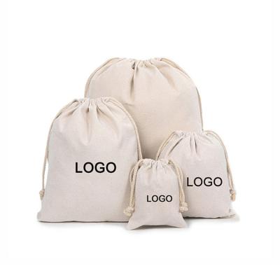 China Wholesale Pouch Logo Printing Eco Drawstring Bag Custom Drawstring Backpack Cotton Canvas Fabric for sale