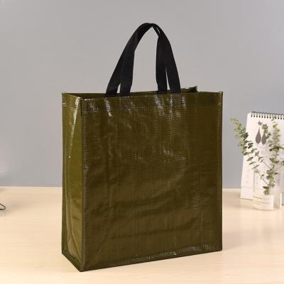 China Polypropylene Handled Reusable Packaging Laminated PP Woven Bag Shopping Packaging RPET Bag OEM ODM BOPP Film With PP Woven Fabric Bag for sale