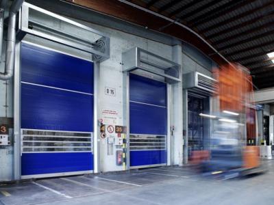 China High Speed PVC Roll Up Rapid Shutter Door 304 Stainless Steel Material Safe and Durable Promotion Fast Fabric Wind Proof for sale