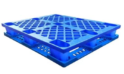 China Reusable Heavy duty Industrial Large 4 way HDPE Pallet with Hot Stamping And Silk Printing Logo Double Faced for sale