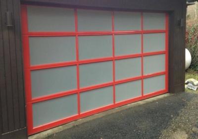 China 220/230V transparante Garagedeur, Moderne de Deuren Vaste Structuur van de Aluminiumgarage Te koop