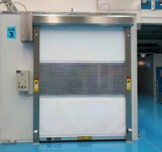 China Automatic High Speed Roller Doors Pvc Industrial Rolling Shutter Security PLC Control for sale