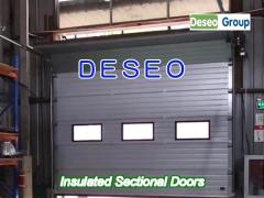 manual operate insulated sectional doors height 500mm with chain hoist