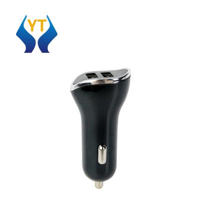 China Hot Selling Mobile Phone 12W Car Mini Battery Portable Charger Dual Port USB Car Charger 5V2.4A for sale