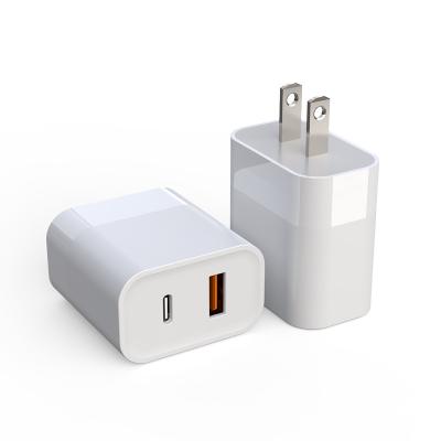 China PD+QC 30W Dual Port Fast Charging. GaN 30W USB C 2 Port Fast Charging Quick Charging QC 3.0 PD3.0 USB Wall Charger For iPhone 12 pro for sale