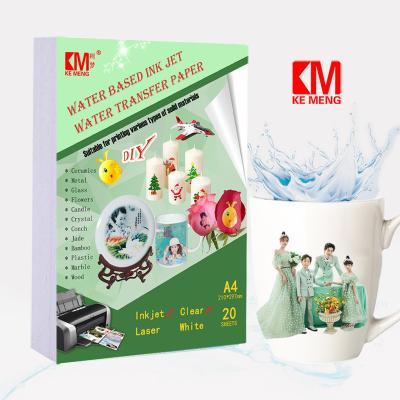 China Waterslide Paper Water Transfer Paper For Cup A4 A3 Inkjet Dye Ink Waterslide Waterproof Paper Transfer Paper for sale