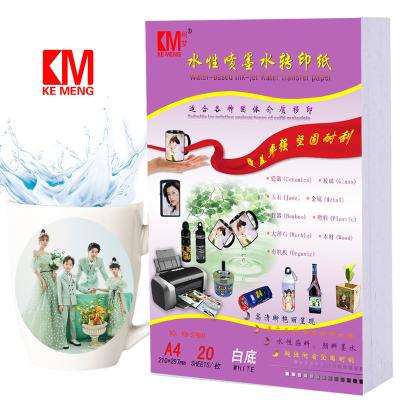 China Waterslide A3 A4 Size Laser Water Transfer Printing Film Paper Paper For Cup Dish Phone Case for sale