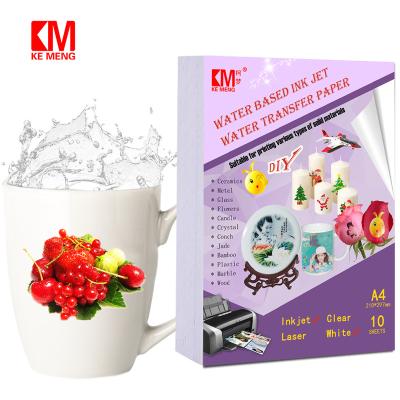 China New Mark Cup Factory Sell Directly Inkjet A4 Water Slide Decal Transfer Printing Paper for sale