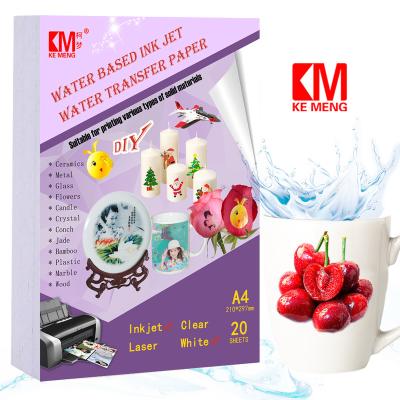 China Water Transfer Paper Viable Slide Decal KeMeng Laser Transfer Paper Printing For Ceramic Mark Mug for sale