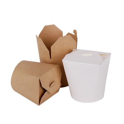 China Food A Weather Thickened Bucket Wrapping Kraft Paper Take Away Around Coarse Grain Fried Rice for sale