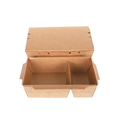 China Recycled Disposable Materials Packaging Paper Fast Food Box Environmental Protection Packaging Box for sale