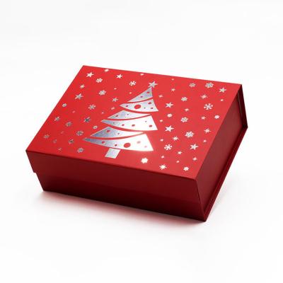 China Recyclable Custom Gift Boxes Printed Quality Christmas Gift Boxes Red Wholesale Christmas Boxes New Year for sale