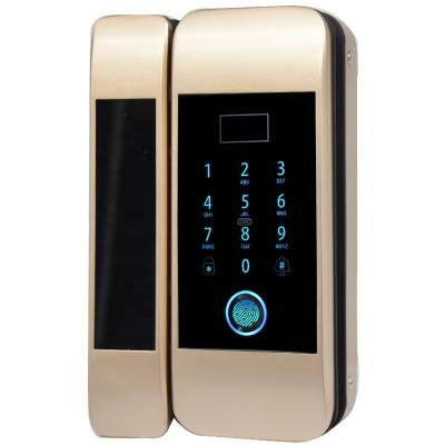 China BLE Body Zinc Alloy APP Operated Zinc Alloy Smart Door Lock With Special Double Hook Bolt Design Compatible With Sliding Double Glass Door for sale