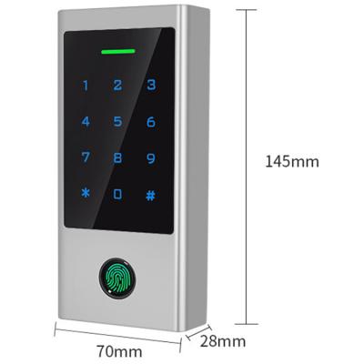 China 1000 Users IP66 Metal Shell Waterproof Zinc Alloy Keypad and Biometric Fingerprint Access Control with BLE Connection for Tuya APP Use for sale