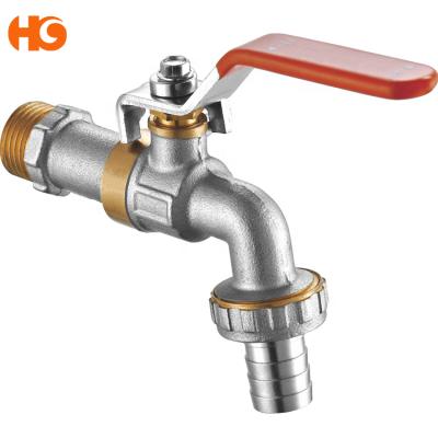 China Modern Brass Bibcock Garden Kitchen Bathroom Bib Water Faucet with Iron Lever Handle from Yuhuan China for sale