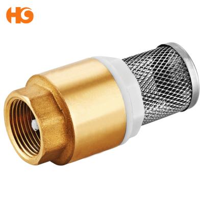 China Factory Price General Wholesale Brass Vertical Check Valve With Stainless Steel Filter From Yuhuan Taizhou for sale