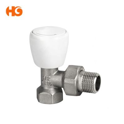 China General Wholesale 1/2 Inch Nickel Plated Brass Radiator Valve For Yuhuan Taizhou Heating System for sale