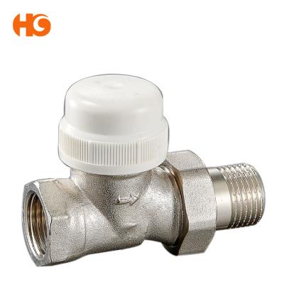 China General Hot Sale Straight Type Brass Radiator Valve For Yuhuan Taizhou China Heating System for sale