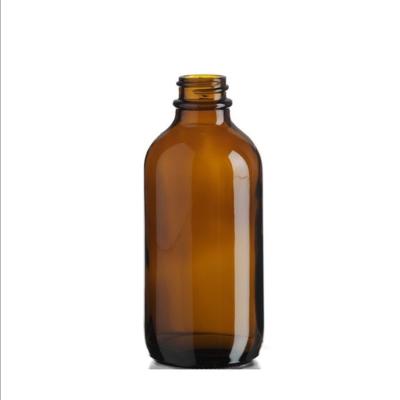 China Aluminiumglb Amber Boston Round Glass Bottle 150ml Brede Mond Vriendschappelijke Eco Te koop