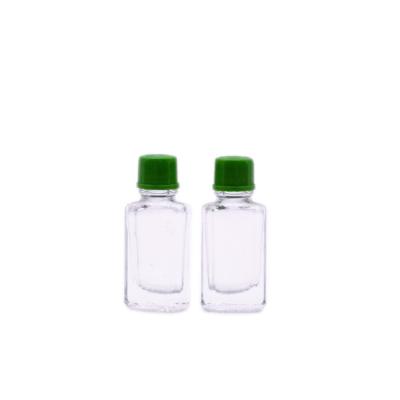 China 3ml Clear Flat Square Essential Balm Glass Bottle for sale