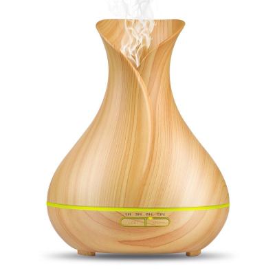 China 400ml Big Volume Wood Grain Humidifier and Essential Oil Diffuser for sale