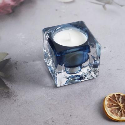 China Transparent Romantic Scented Candle Glass White Soy Wax With Gift Box for sale