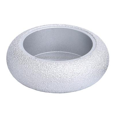 China Crawnedeagle 3 Inch 75mm Stone Edge Profile Vacuum Welded Diamond Profiling Grinding Wheel For Stone Edge Profile for sale