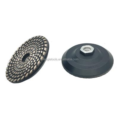 China Rubber Backing Link Diamond Cup Wheels For Stones 4 Inch Metal And Concrete With Rubber Backing for sale