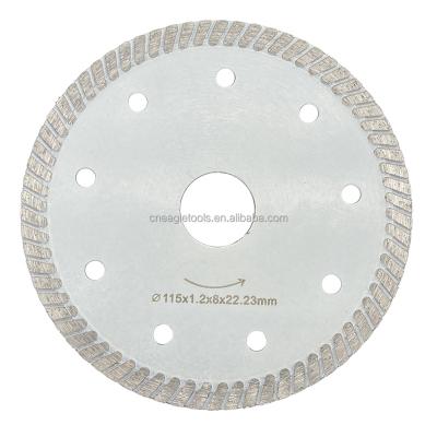 China Turbo 115 Mm 4.5 Inch Thin Diamond Blade Ceramic Supper For Porcelain Ceramic Cutting Tools for sale