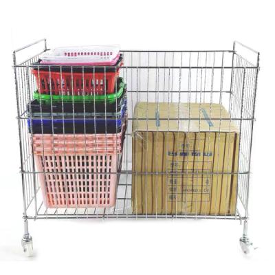 China Suitable For Outdoor High Quality Folding Chrome Plated Wire Mesh Container Storage Cage With Steels for sale