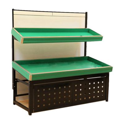 China Factory Direct Sale Single Sided Supermarket Store Vegetable Shelves Fruit Shelves Display Rack for sale