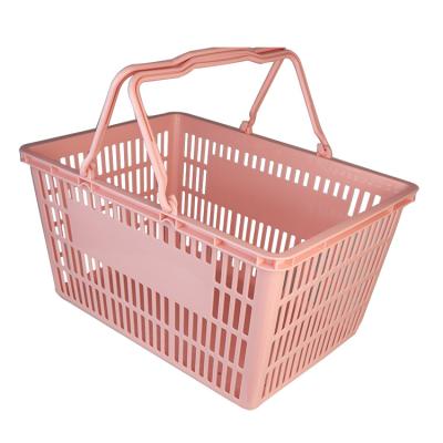 China Plastic Fruit Simplicity Foldable Shopping Storage Pink Eco - Friendly Shopping Basket for sale