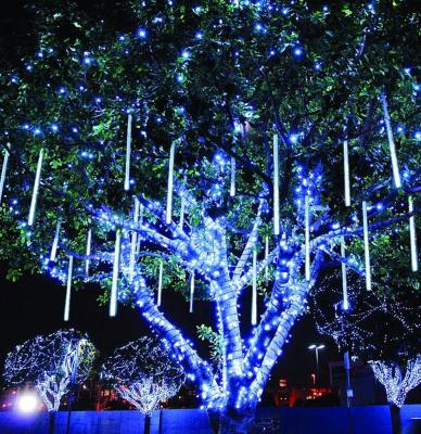 China Outdoor White Led Street Regular Night Decoration 10m 20 Tubes 80cm Meteor Shower 720l/Flash/Timer Light for sale