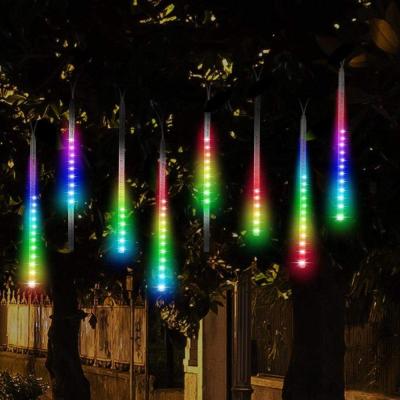 China Modern Romantic Night Decoration Waterproof Icicle Stick 10m 20 RGB Tubes Led Meteor Shower Light for sale